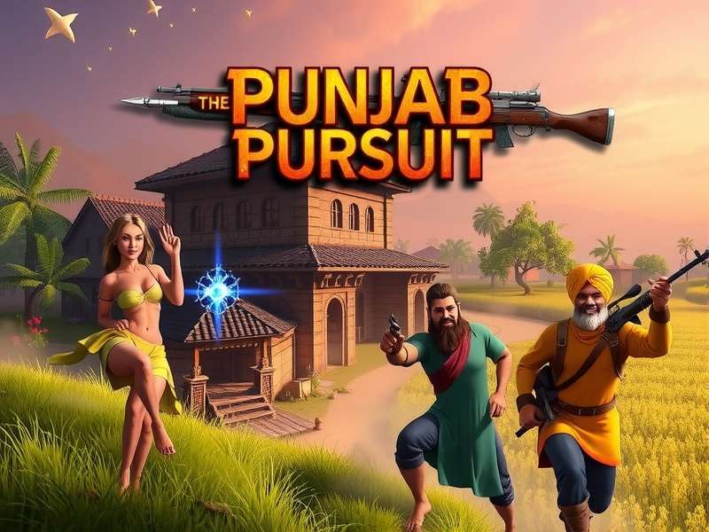 Punjab Pursuit Game Banner featuring Punjab village scenery and characters