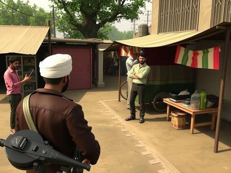 Punjab Pursuit Player Guide showing a player interacting with NPCs in a village market